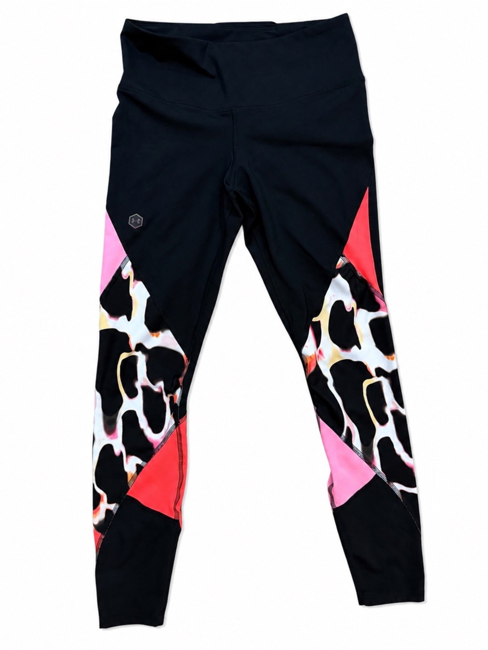 Under Armour Rush Celliant Infrared Leggings Medium Colorblock Print - Excellent
